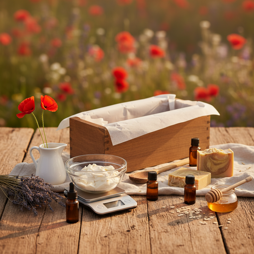 Handcrafting soap in Chattaroy, Washington